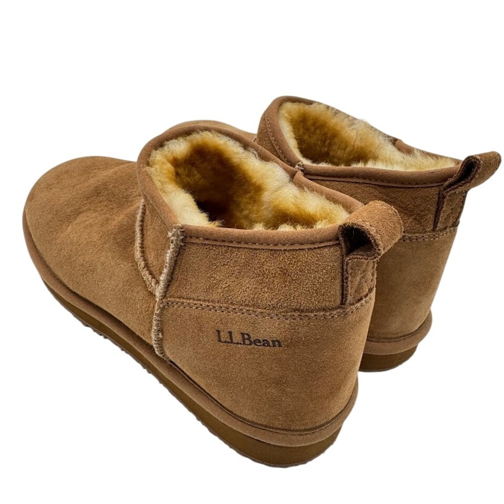 LL Bean Wicken Good Women's Suede Shearling Lined Ankle Booties Size 10 - Picture 3 of 7